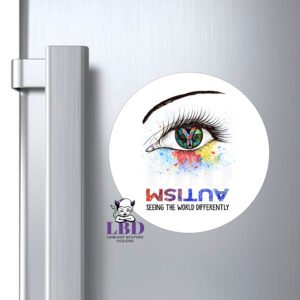Autism Awareness Round Magnet