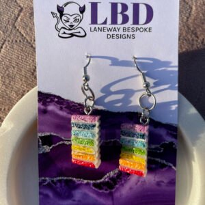 Rainbow Cake Earrings