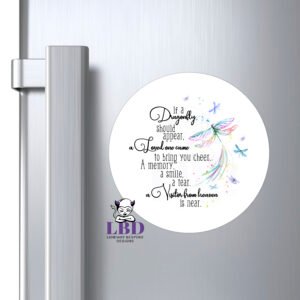Dragonfly Memorial Aluminium Magnet