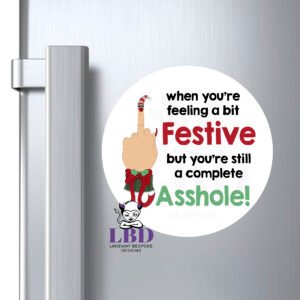 Festive Asshole Round Magnet