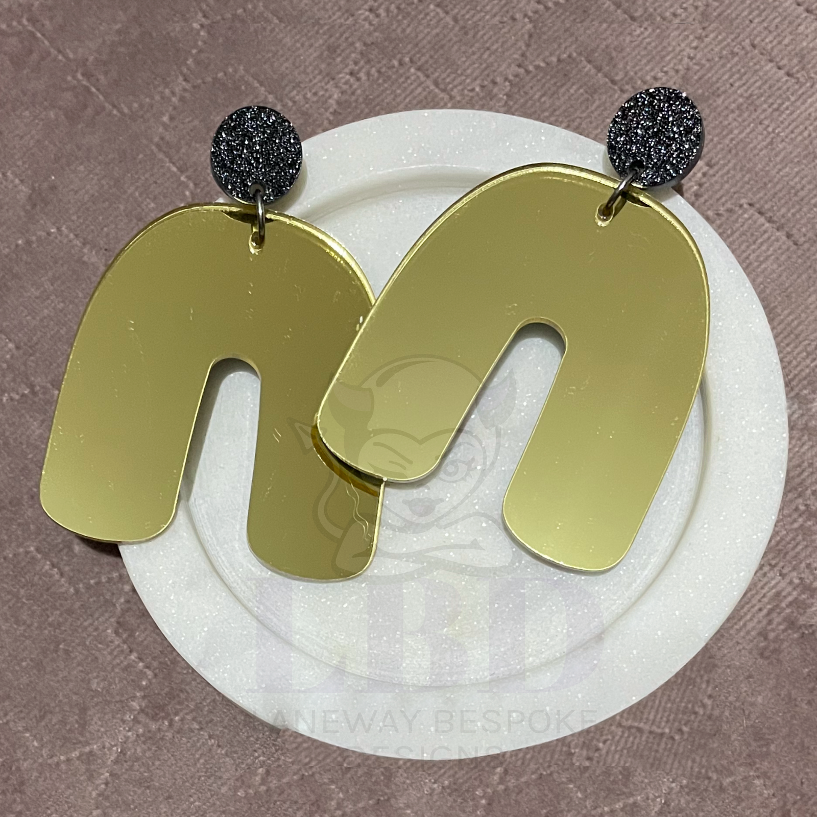 Mirror Gold Arch Studs