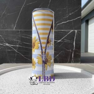 Sunflower Zipper 20oz Tumbler