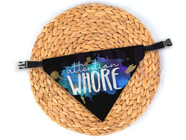 Attention Whore Sml Pet Bandana P/M - Image 2