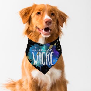 Attention Whore Sml Pet Bandana P/M