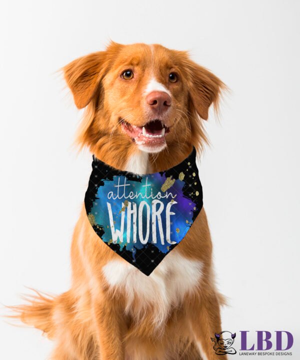Attention Whore Sml Pet Bandana P/M