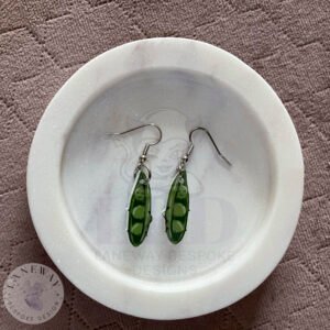 Pea Pod Dangle Earrings